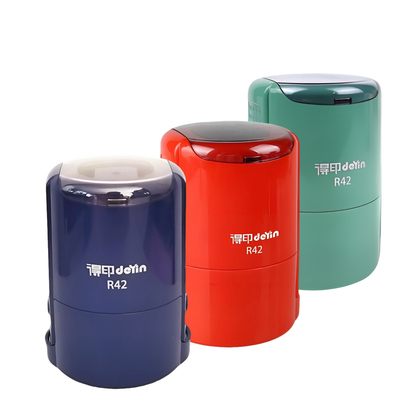 得印46042红色印台外壳绿底盖子