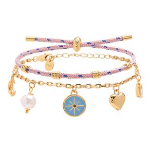 38节礼物oupsAngelababy同款星梦满载手链套组双层叠戴手链女原创