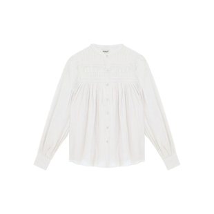 MARANT ETOILE PLALIA法式风琴褶圆领衬衫