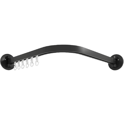 弧形轨道杆浴帘杆免打孔L形滑杆