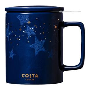 COSTA马克杯带盖男女生情侣杯子一对情侣款水杯陶瓷办公室泡茶杯