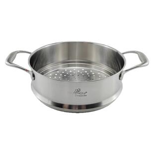 维乐仕18-10不锈钢蒸笼蒸格碟盘架屉垫架可叠加有柄蒸笼20/24cm