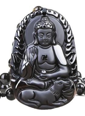 测试推荐男女天然黑曜石项链吊坠