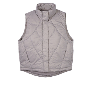 A21女装羽绒马甲秋冬2024新款宽松立领百搭梭织厚无袖开衫外套女