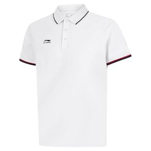 【夏季李宁】翻领POLO衫男女款2026夏季新款白色撞色边条短袖T恤