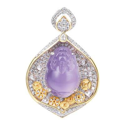 VISING珠宝天然冰紫罗兰玉髓