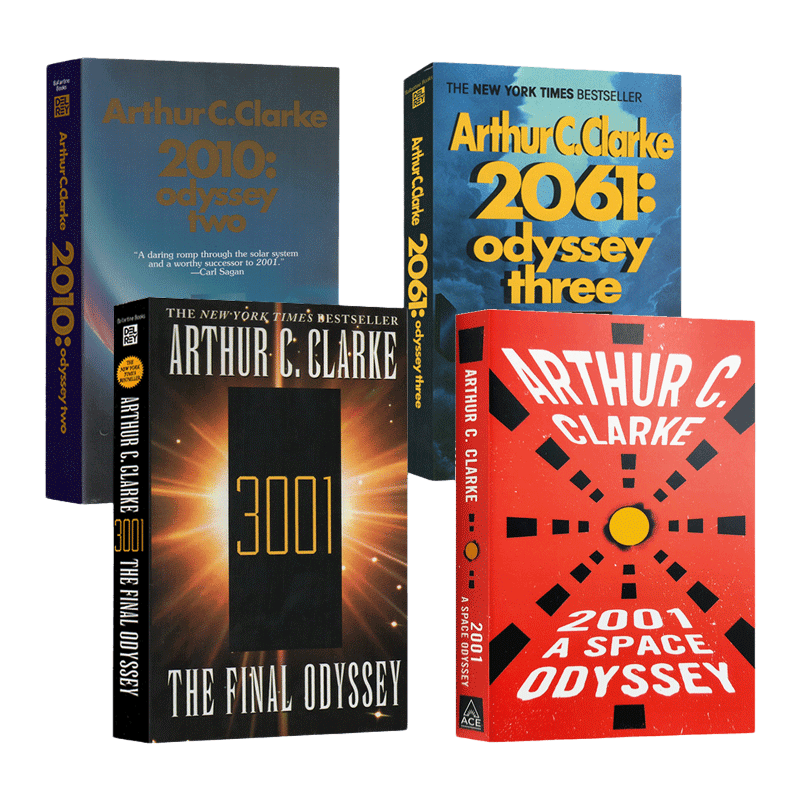 英文原版 A Space Odyssey 阿瑟克拉克 太空漫游四部曲 科幻悬疑文学小说 四册 Arthur C Clarke 英文版 进口英语原版书籍