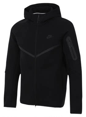 NIKE耐克连帽外套男装春新款运动服黑色跑步针织夹克HV0950-010