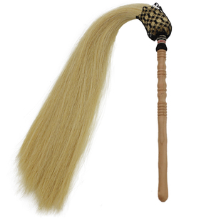 武当太极拂尘真马尾实木拂尘法器苍蝇甩子赶蚊子佛尘道具浮尘掸子