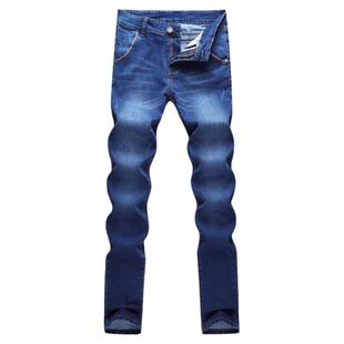 牛仔裤男士冬季弹力修身青少年蓝色韩版小脚裤韩版长裤牛裤子学生