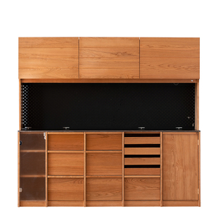 浮生记/MOI餐边柜全实木岩板橱柜储物收纳柜北欧茶水柜樱桃木咖啡