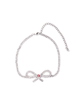 c.lp.y蝴蝶结粉钻程潇毛晓彤项圈