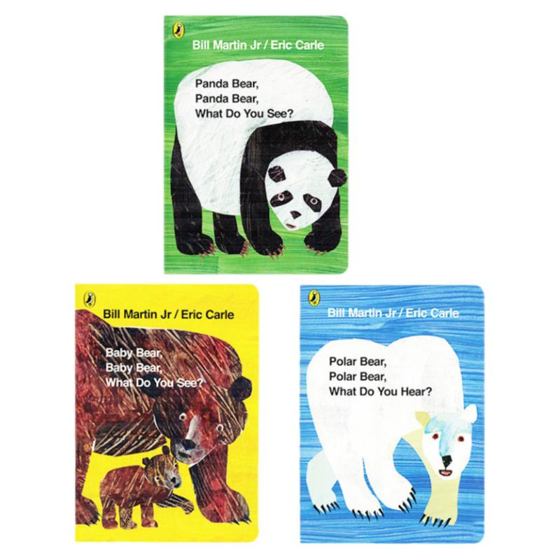 廖彩杏书单英文原版绘本Polar Panda baby Bear What do you see北极熊看到了什么 3册Eric Carle卡尔爷爷纸板书polarbear 绘本