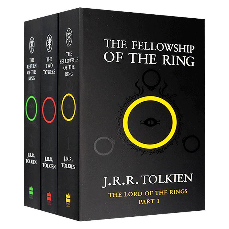 进口英文原版正版 魔戒三部曲指环王 The Lord of Rings 3本套装畅销电影原著奇幻小说书 托尔金