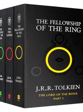 进口英文原版正版 魔戒三部曲指环王 The Lord of Rings 3本套装畅销电影原著奇幻小说书 托尔金