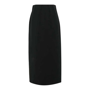 CHU楚妞[序墨]弹力醋酸日系后开叉长款半身裙2026春季新款女裙子