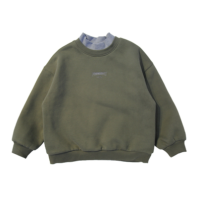 啦芙莱童装儿童双层加厚卫衣2024冬新男女童保暖假两件套头衫8356