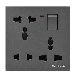 港式86型暗装开关插座二三三插座带开关一开八孔插座8孔233插座