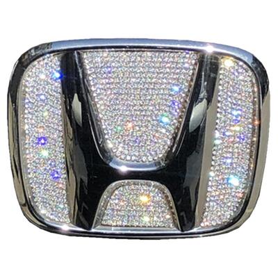 适用于本田车标镶钻CRVURXRV奥德赛思铂锐冠道缤智改装饰车贴钻石