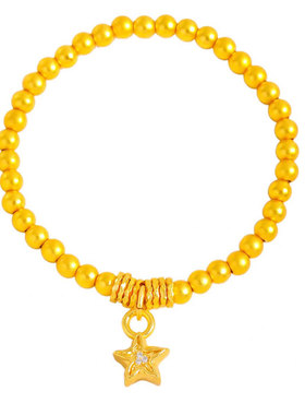 新中式黄金色猫眼星星手链女时尚配饰百搭盘缠手链送闺蜜送女友