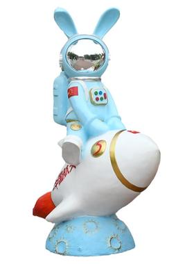 发光宇航员玻璃钢卡通雕塑