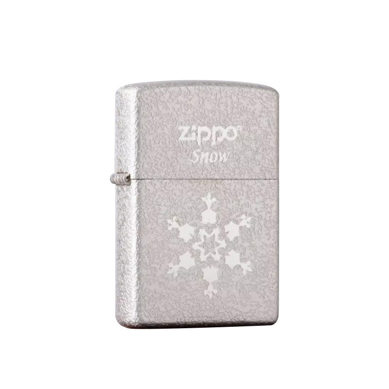 zippo雪花镀银送礼火石煤油