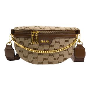 Clean Knоck网红胸包女2026新款饺子包百搭斜挎包时尚链条小腰包