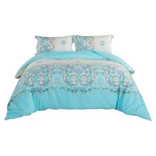 CASABLANCA卡撒天娇家纺欧式贡缎纯棉四件套床笠全棉长绒棉床单款