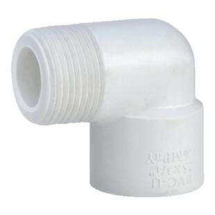 联塑PVC给水20 4分外丝弯头外牙弯头联塑PVC给水管配件外螺纹弯头