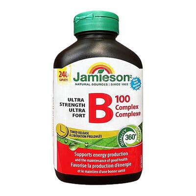 加拿大直邮Jamieson/健美生B100 240粒/瓶 新包装复合维生素