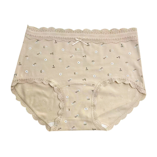 纯欲风小仙女碎花高颜值内裤女款蕾丝拼接A类纯棉全棉透气10A抑菌