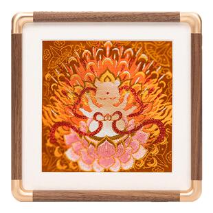 南京云锦研究所博物馆哪吒摆件非遗工艺品炽火莲生装饰画礼品礼盒