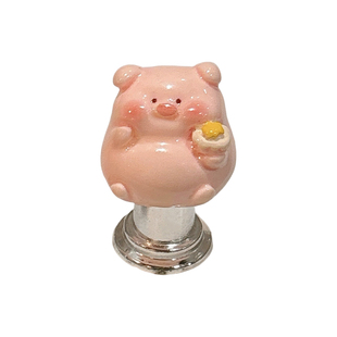 可爱小猪马桶按压器家用卫生间厕所马桶盖掀开器马桶盖冲水按键新