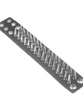 金银铜枪色细尖刺霸气黑牛皮手链