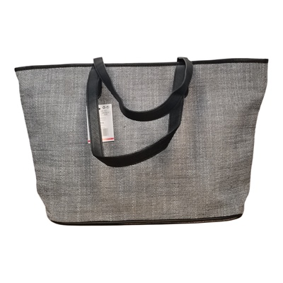 外贸库存托特包超大容量女单肩包可放电脑帆布拉链通勤包短途旅行