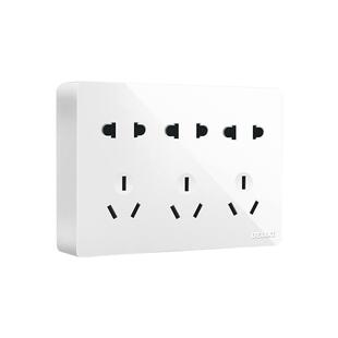 德力西明装开关插座大板明五孔多15孔带开关USB空调16a插座面板