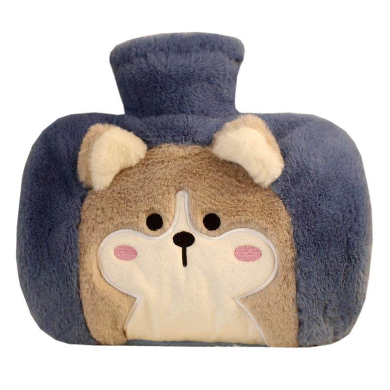 暖手宝防爆灌水热水袋暖宝宝注水袋暖水袋卡通可爱毛绒肚子双插手