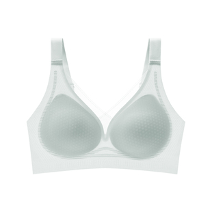 芬腾小冰皮文胸夏季薄款聚拢女士内衣抗菌透气光面舒适无钢圈胸罩