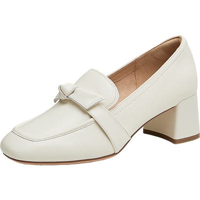 气质粗跟TATA/他她乐福鞋