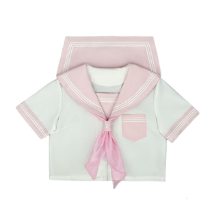 兔言舍粉领白三本甜美少女风水手服JK制服套装日系学院风原创校服