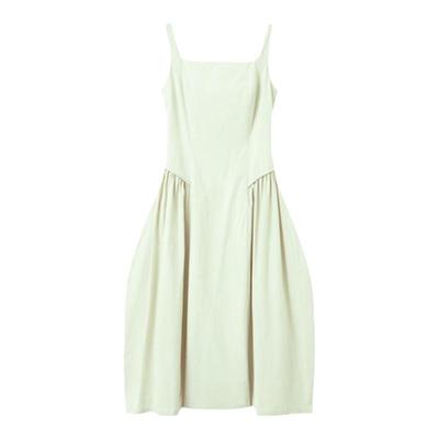 RUISHI芮时方领背心花苞连衣裙