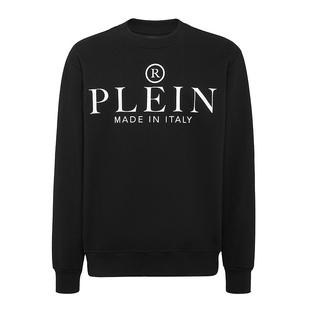 PHILIPP PLEIN 男士字母图案圆领长袖卫衣