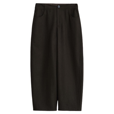 羊毛混纺休闲百搭O型阔腿裤