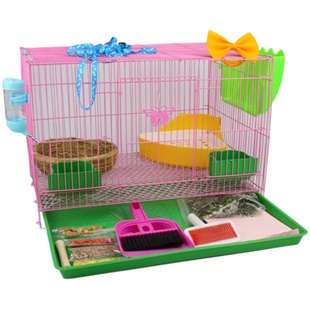 宠物兔笼 宠物兔子豪华饲养笼别墅窝免清粪防喷尿抽屉式养殖笼