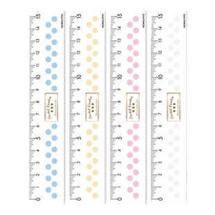 2022日本kokuyo国誉新品淡彩曲奇晴空直尺小学生透明亚克力带波浪线尺子15cm多功能加厚数学绘图测量尺