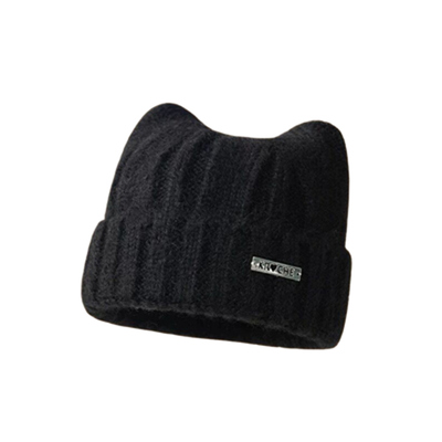 ROUIIEFAO针织帽可爱猫耳朵