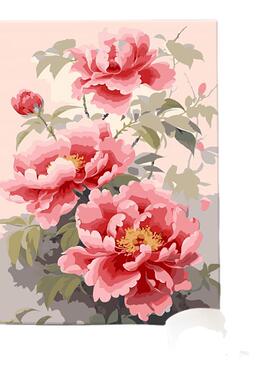 数字油画diy手工填色花卉油彩画