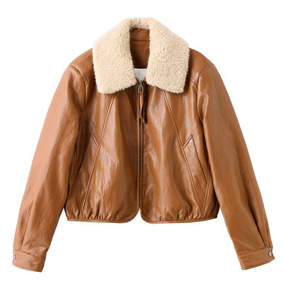 皮衣羽绒服女2025超火爆款高级感