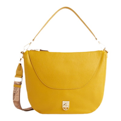 马天尼中号粒面皮革斜挎包