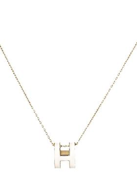 白色滴釉钛钢毛衣项链女生